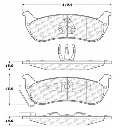 Centric Parts Posi-Quiet Ceramic Pads, 105.09980 105.09980